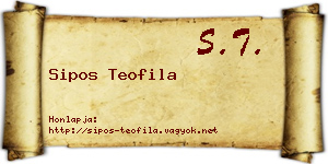 Sipos Teofila névjegykártya